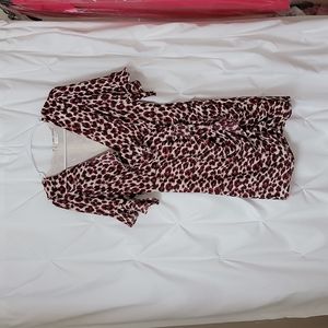 NWT leopard short sleeve dress size small